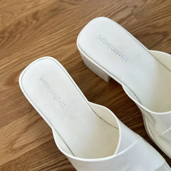 Nordstrom Jeffreycampbell Bubblegum Jellies Slides Sandals White Size 11 - Picture 4 of 14